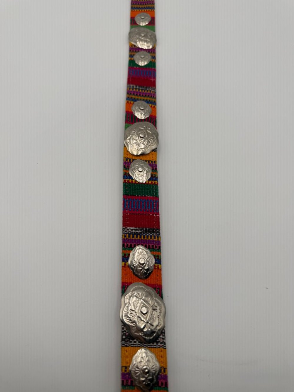 Colorful Woven Concho Belt Boho Style